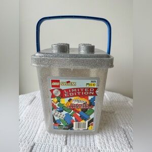 Lego Sytem 3025 Limited Edition Silver Brick Bucket